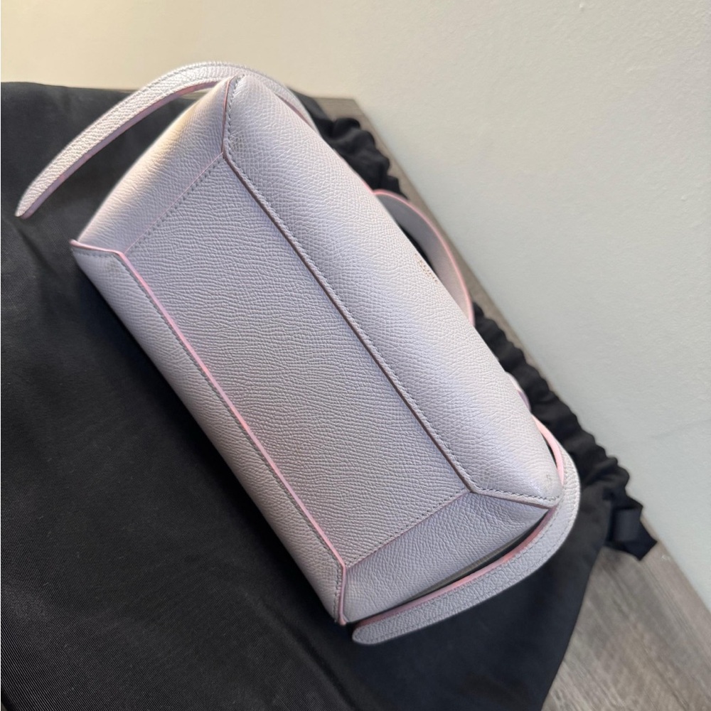 Celine Nano Belt Bag In Grained Calfskin Lavender Grey - Picture 9 of 11